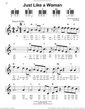 Cover icon of Just Like A Woman, (beginner) sheet music for piano solo by Bob Dylan, beginner skill level