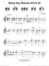 Cover icon of Rainy Day Women # 12 and 35 sheet music for piano solo by Bob Dylan, beginner skill level