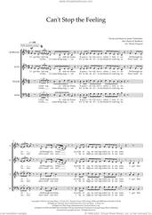 Cover icon of Can't Stop the Feeling! (arr. Wendy Sergeant) sheet music for choir (SATB: soprano, alto, tenor, bass) by Justin Timberlake, Wendy Sergeant, Johan Schuster, Max Martin and Shellback, intermediate skill level