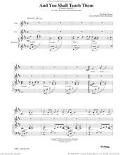 Cover icon of And You Shall Teach Them (opt. Oboe) sheet music for voice and piano by Rachelle Nelson, intermediate skill level