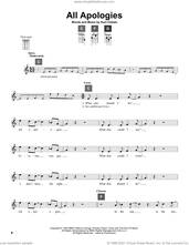 Cover icon of All Apologies sheet music for ukulele solo (ChordBuddy system) by Nirvana and Kurt Cobain, intermediate ukulele (ChordBuddy system)