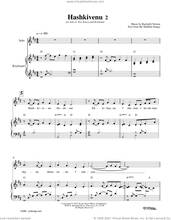 Cover icon of Hashkivenu 2 sheet music for voice and piano by Rachelle Nelson, intermediate skill level