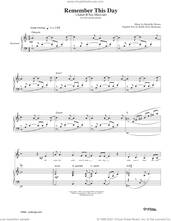 Cover icon of Remember This Day sheet music for voice and piano by Rachelle Nelson, intermediate skill level