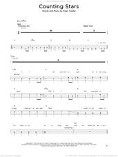 Cover icon of Counting Stars sheet music for bass solo by OneRepublic and Ryan Tedder, intermediate skill level
