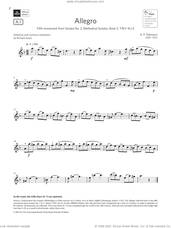 Cover icon of Allegro (from Sonata No. 2) (Grade 4 List A1 from the ABRSM Clarinet syllabus from 2022) sheet music for clarinet solo by Georg Philipp Telemann, classical score, intermediate skill level