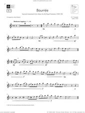 Cover icon of Bourree (from Music for the Royal Fireworks)(Grade 2 A1, the ABRSM Saxophone syllabus from 2022) sheet music for saxophone solo by George Frideric Handel and Alan Bullard, classical score, intermediate skill level