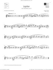 Cover icon of Jupiter (from The Planets, Op. 32)  (Grade 2 List B1 from the ABRSM Saxophone syllabus from 2022) sheet music for saxophone solo by Gustav Holst and David Blackwell, classical score, intermediate skill level