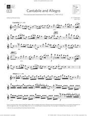 Cover icon of Cantabile and Allegro (from Sonata in C) (Grade 6 List A3 from the ABRSM Flute syllabus from 2022) sheet music for flute solo by Georg Philipp Telemann, classical score, intermediate skill level