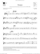 Cover icon of Vivace (from Sonata in B minor, Op.1 No.9)(Grade 5 List A1 from the ABRSM Flute syllabus from 2022) sheet music for flute solo by George Frideric Handel, classical score, intermediate skill level