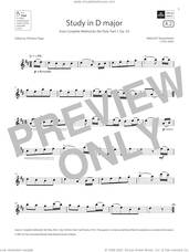 Cover icon of Study in D major (Grade 2 List A2 from the ABRSM Flute syllabus from 2022) sheet music for flute solo by Heinrich Soussmann, classical score, intermediate skill level
