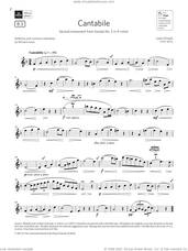 Cover icon of Cantabile (from Sonata No. 2 in A minor) (Grade 4 List B3 from the ABRSM Flute syllabus from 2022) sheet music for flute solo by Louis Drouet, classical score, intermediate skill level