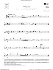 Cover icon of Vivace (from Sonata in D, Op. 30 No. 11) (Grade 2 List A9 from the ABRSM Flute syllabus from 2022) sheet music for flute solo by Schickhardt, classical score, intermediate skill level