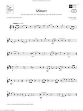 Cover icon of Minuet (from Symphony No. 94)  (Grade 1 List A2 from the ABRSM Flute syllabus from 2022) sheet music for flute solo by Franz Joseph Haydn and David Blackwell, classical score, intermediate skill level