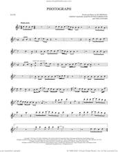 Cover icon of Photograph sheet music for flute solo by Ed Sheeran, Johnny McDaid, Martin Peter Harrington and Tom Leonard, intermediate skill level