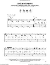 Cover icon of Shame Shame sheet music for guitar solo (easy tablature) by Foo Fighters, Christopher Shiflett, Dave Grohl, Georg Ruthenberg, Nate Mendel, Oliver Taylor Hawkins and Rami Jaffee, easy guitar (easy tablature)