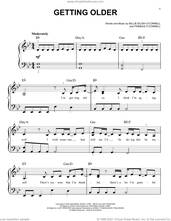 Cover icon of Getting Older sheet music for piano solo by Billie Eilish, easy skill level