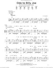 Cover icon of Ode To Billy Joe sheet music for banjo solo by Bobbie Gentry and Michael J. Miles, intermediate skill level