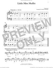 Cover icon of Little Miss Muffet (arr. Dennis Alexander) sheet music for piano solo (elementary)  and Dennis Alexander, beginner piano (elementary)