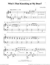 Cover icon of Who's That Knocking At My Door? sheet music for piano solo (elementary) by Carolyn Miller, beginner piano (elementary)