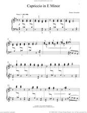 Cover icon of Capriccio In E Minor sheet music for piano solo (elementary) by Dennis Alexander, classical score, beginner piano (elementary)
