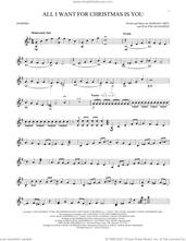 Cover icon of All I Want For Christmas Is You sheet music for Marimba Solo by Mariah Carey, Will Rapp and Walter Afanasieff, intermediate skill level
