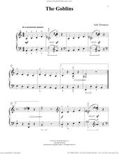 Cover icon of The Goblins sheet music for piano solo (elementary) by John Thompson, beginner piano (elementary)
