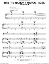 Cover icon of Rhythm Nation / You Gotta Be (from the Amazon Original Movie Cinderella) sheet music for voice, piano or guitar by Camila Cabello and Idina Menzel, James Harris, Janet Jackson and Terry Lewis, intermediate skill level