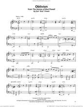 Cover icon of Oblivion sheet music for piano solo (transcription) by Bud Powell, intermediate piano (transcription)