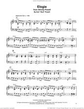Cover icon of Elogie sheet music for piano solo (transcription) by Bud Powell, intermediate piano (transcription)