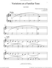 Cover icon of Variations On A Familiar Tune sheet music for piano four hands by Jean-Jacques Rousseau, Bradley Beckman and Carolyn True, classical score, intermediate skill level