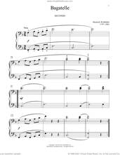 Cover icon of Bagatelle sheet music for piano four hands by Franz Wohlfarht, Bradley Beckman and Carolyn True, classical score, intermediate skill level