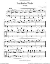 Cover icon of Duettino In C Major sheet music for piano four hands by Johann Baptist Vanhal, Bradley Beckman and Carolyn True, classical score, intermediate skill level