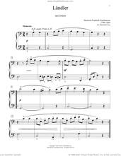 Cover icon of Landler sheet music for piano four hands by Heinrich Enckhausen, Bradley Beckman and Carolyn True, classical score, intermediate skill level