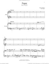 Cover icon of Fugue, Op. 152, D. 952 sheet music for piano four hands by Franz Schubert, Bradley Beckman and Carolyn True, classical score, intermediate skill level
