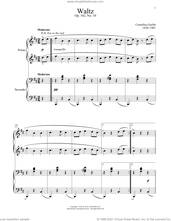 Cover icon of Waltz, Op. 102, No. 10 sheet music for piano four hands by Cornelius Gurlitt, Bradley Beckman and Carolyn True, classical score, intermediate skill level
