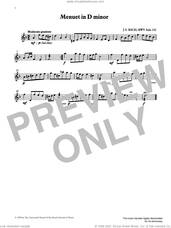 Cover icon of Menuet in D minor from Graded Music for Tuned Percussion, Book II sheet music for percussions by Johann Sebastian Bach, Ian Wright and Kevin Hathway, classical score, intermediate skill level