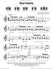 Cover icon of Bad Habits, (beginner) sheet music for piano solo by Ed Sheeran, Fred Gibson and Johnny McDaid, beginner skill level