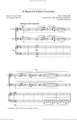 Cover icon of A Hymn For Fallen Comrades sheet music for choir (TTBB: tenor, bass) by Paul Mealor, Laurence Binyon and Moina Michael, intermediate skill level