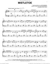 Cover icon of Mistletoe (arr. Kevin Olson) sheet music for voice and other instruments (E-Z Play) by Justin Bieber, Kevin Olson, Adam Messinger and Nasri Atweh, easy skill level