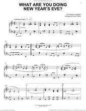 Cover icon of What Are You Doing New Year's Eve? (arr. Kevin Olson) sheet music for voice and other instruments (E-Z Play) , Kevin Olson and Frank Loesser, easy skill level