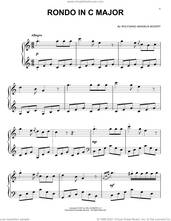 Cover icon of Rondo In C Major sheet music for piano solo by Wolfgang Amadeus Mozart, classical score, easy skill level