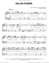 Cover icon of Solar Power sheet music for piano solo by Lorde and Jack Antonoff, easy skill level