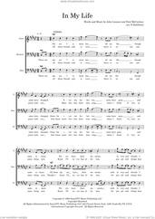 Cover icon of In My Life (arr. Dom Stichbury) sheet music for choir (TBB: tenor, bass) by Paul McCartney, Dom Stichbury, The Beatles and John Lennon, wedding score, intermediate skill level