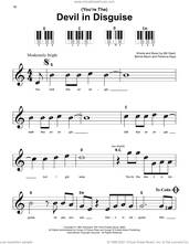 Cover icon of (You're The) Devil In Disguise sheet music for piano solo by Elvis Presley, Bernie Baum, Bill Giant and Florence Kaye, beginner skill level