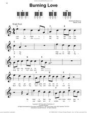 Cover icon of Burning Love, (beginner) sheet music for piano solo by Elvis Presley and Dennis Linde, beginner skill level
