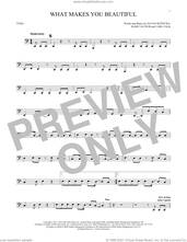 Cover icon of What Makes You Beautiful sheet music for Tuba Solo (tuba) by One Direction, Carl Falk, Rami and Savan Kotecha, intermediate skill level