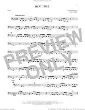 Cover icon of Beautiful sheet music for Tuba Solo (tuba) by Christina Aguilera and Linda Perry, intermediate skill level