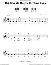 Cover icon of Drink To Me Only With Thine Eyes sheet music for piano solo by Ben Jonson and Traditional Music, classical score, beginner skill level