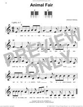 Cover icon of Animal Fair sheet music for piano solo by American Folksong, beginner skill level
