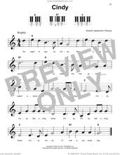 Cover icon of Cindy sheet music for piano solo by Southern Appalachian Folksong, beginner skill level